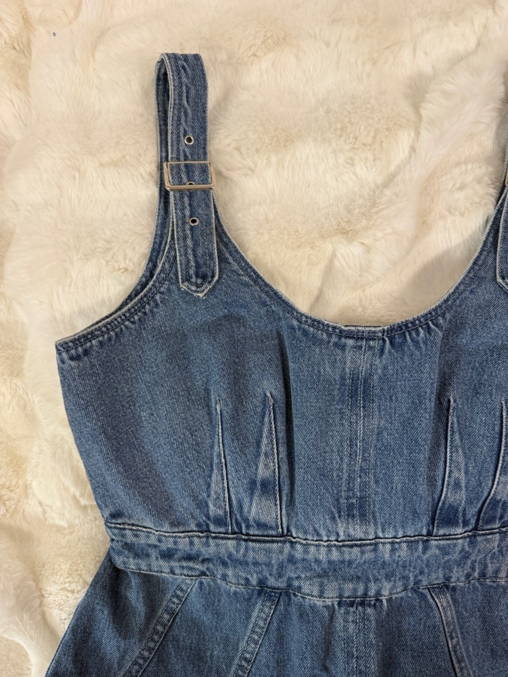 Amanda Uprichard Blue Denim Ombre Midi Dress - Picture 4 of 7